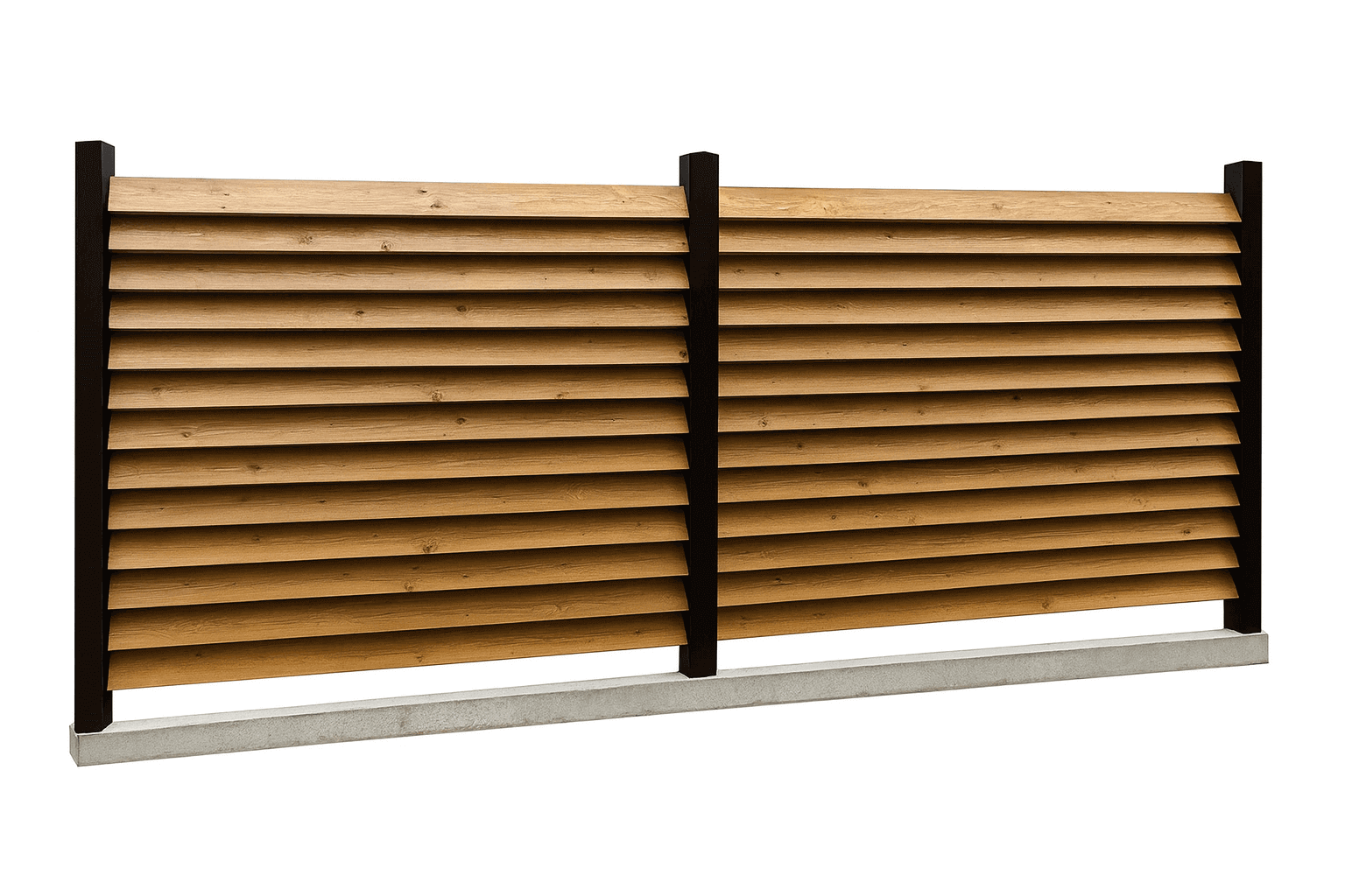 Забор жалюзи из дерева